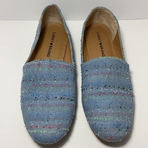 Women’s Lucky Brand Textured Slip On Canvas Shoes Size 8.5